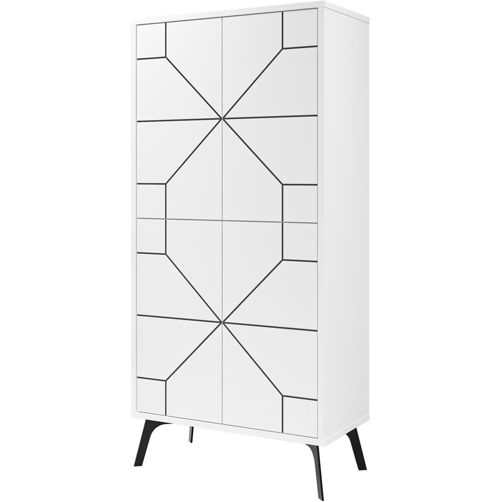 Decortie Dune 4 Door White Cabinet Image 2