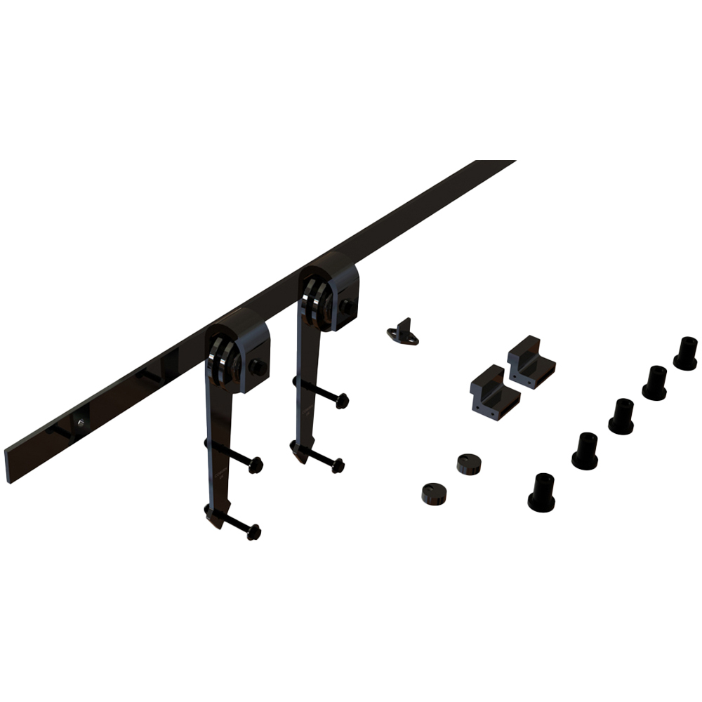 Coburn Flat Track 100 Black Arrow Head Hanger One Door System 1000mm Image 1
