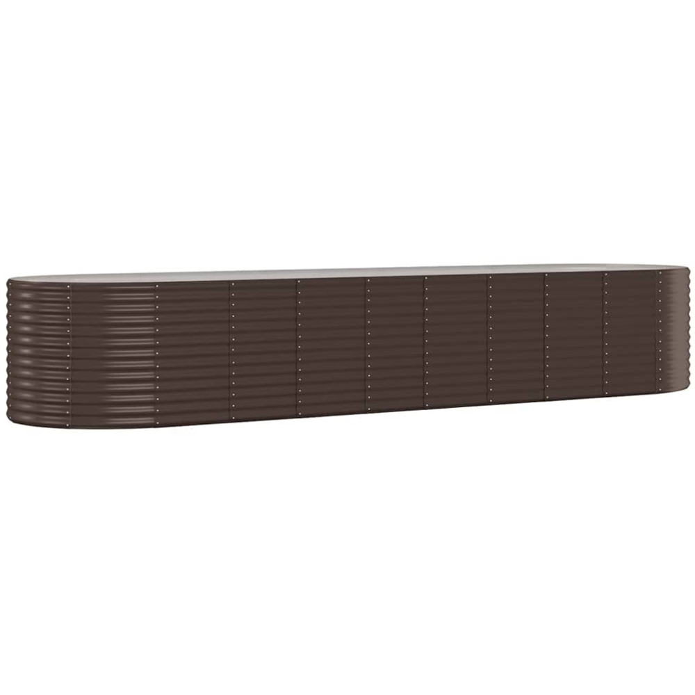 vidaXL Brown Steel Raised Garden Bed 68 x 396 x 100cm Image 1