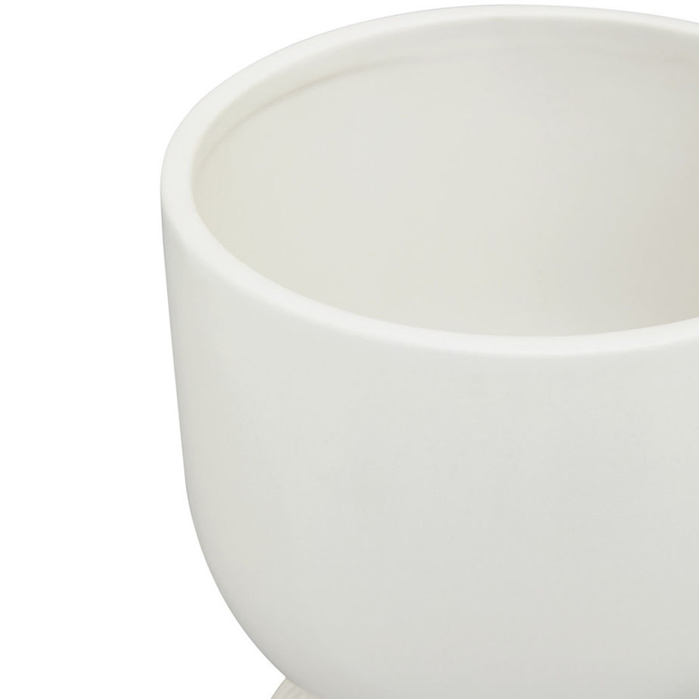 Premier Housewares White Fia Ceramic Planter Medium Image 4