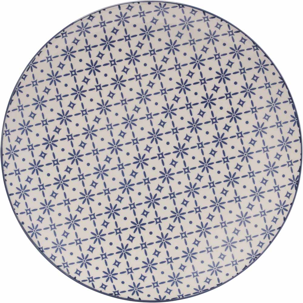 Wilko Blue Mezze Dinner Plate Wilko