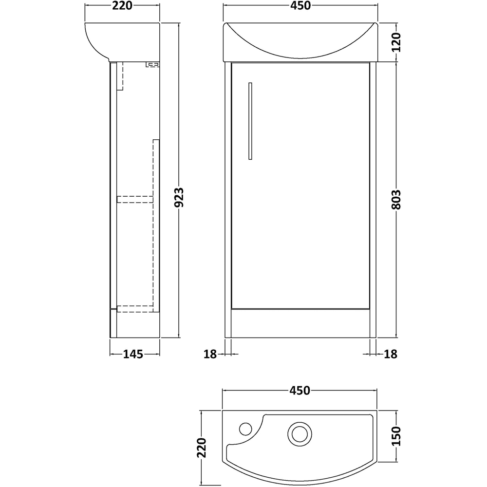 Hudson Reed Juno 440mm Autumn Oak Floor Standing Unit with WC and Tap Image 2