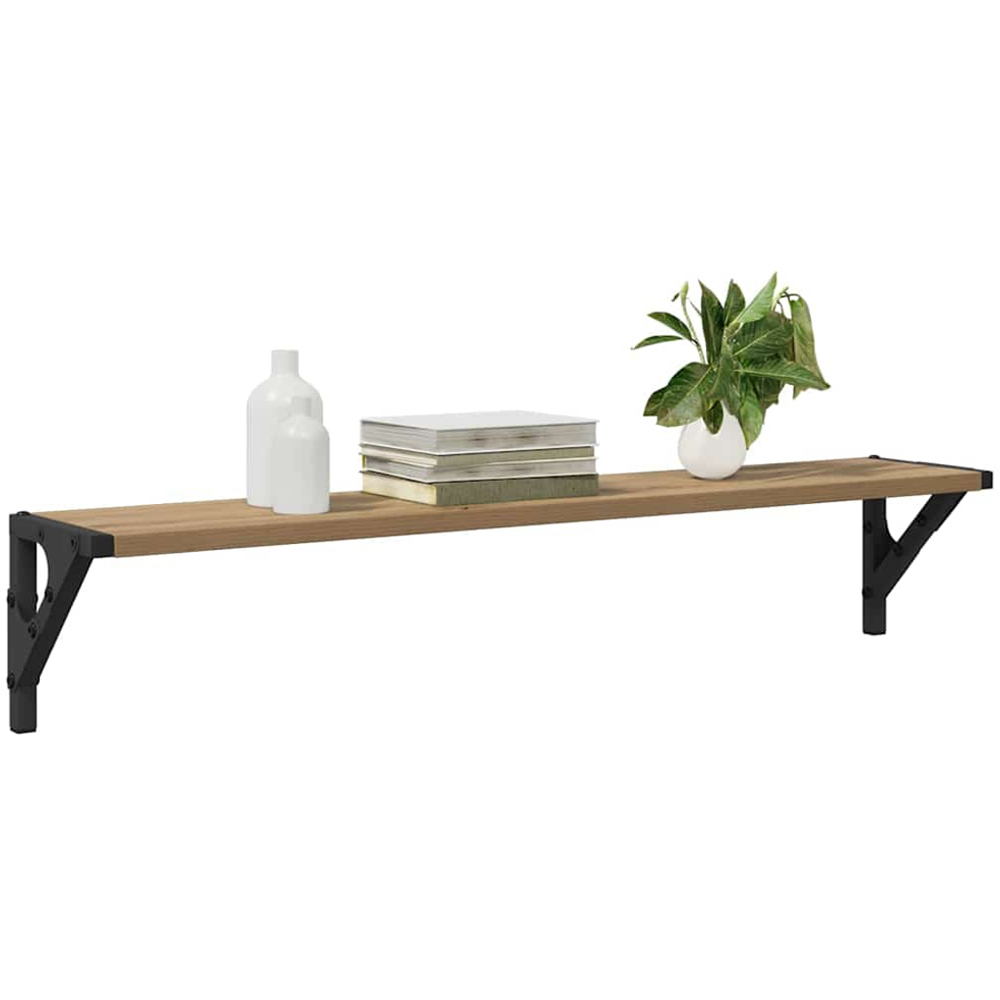 vidaXL 80 x 15cm Artisan Oak Wall Shelf Set of 2 Image 3
