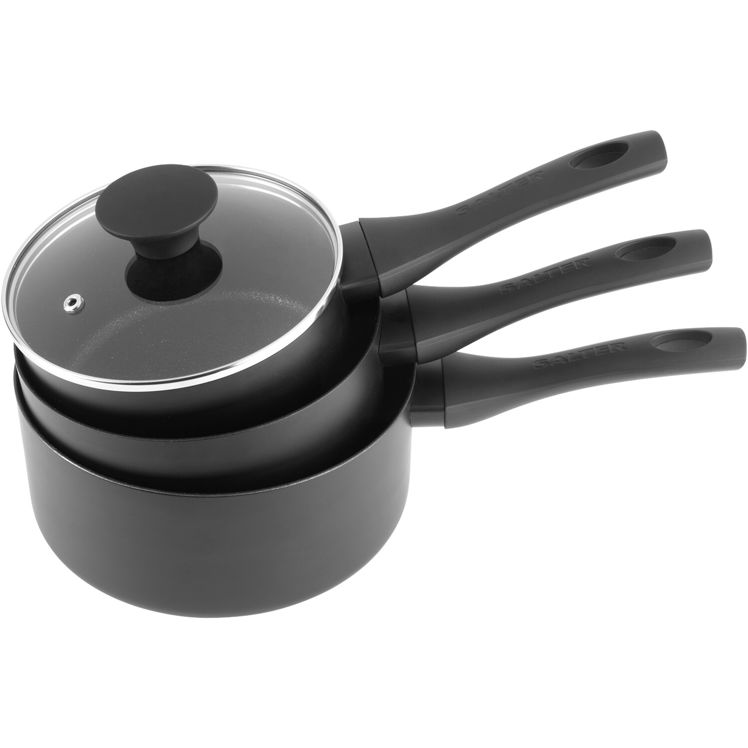 6-Piece Salter Frying Pan and Tray Set - Black Image 1