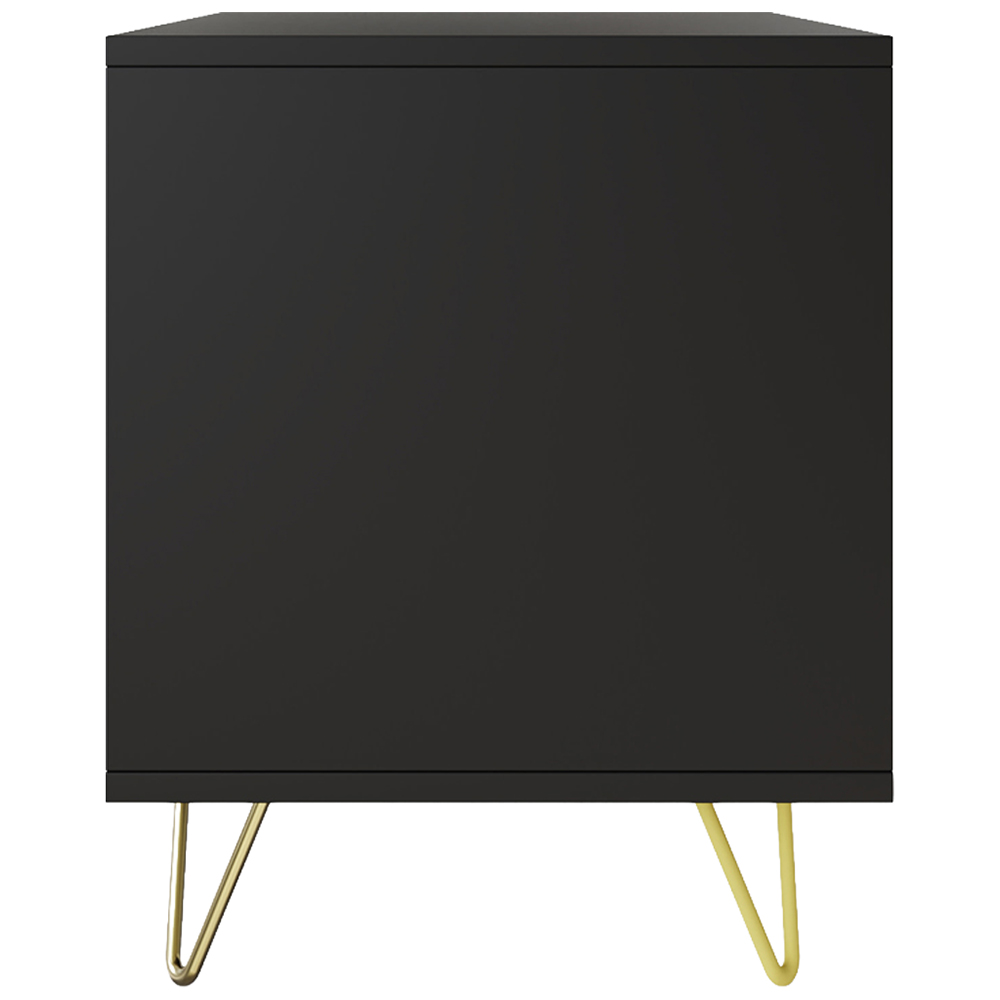 GFW Alora 2 Drawer Black Bedside Table Image 6