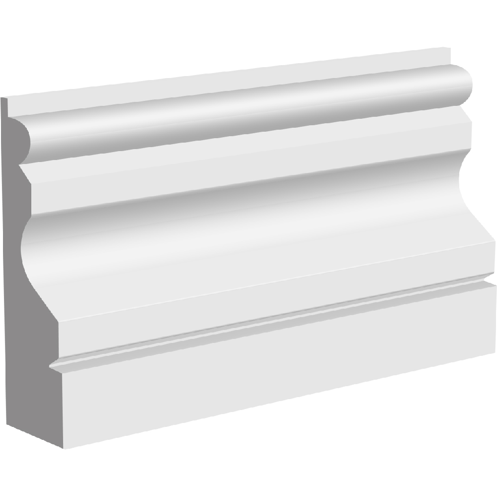 National Skirting White Ogee Primed Skirting Board 18mm 95 x 4200mm Image 1