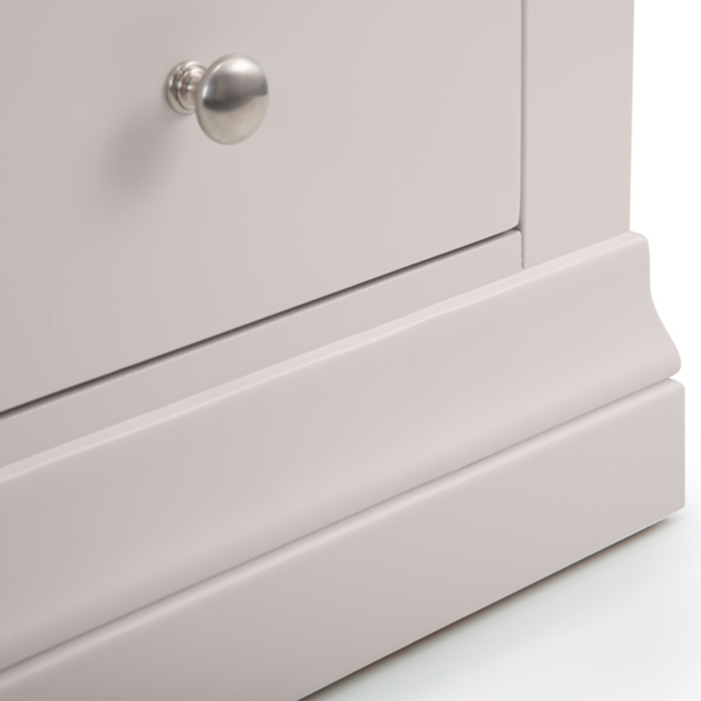 Julian Bowen Clermont 5 Drawer Light Grey Chest of Drawers Image 6