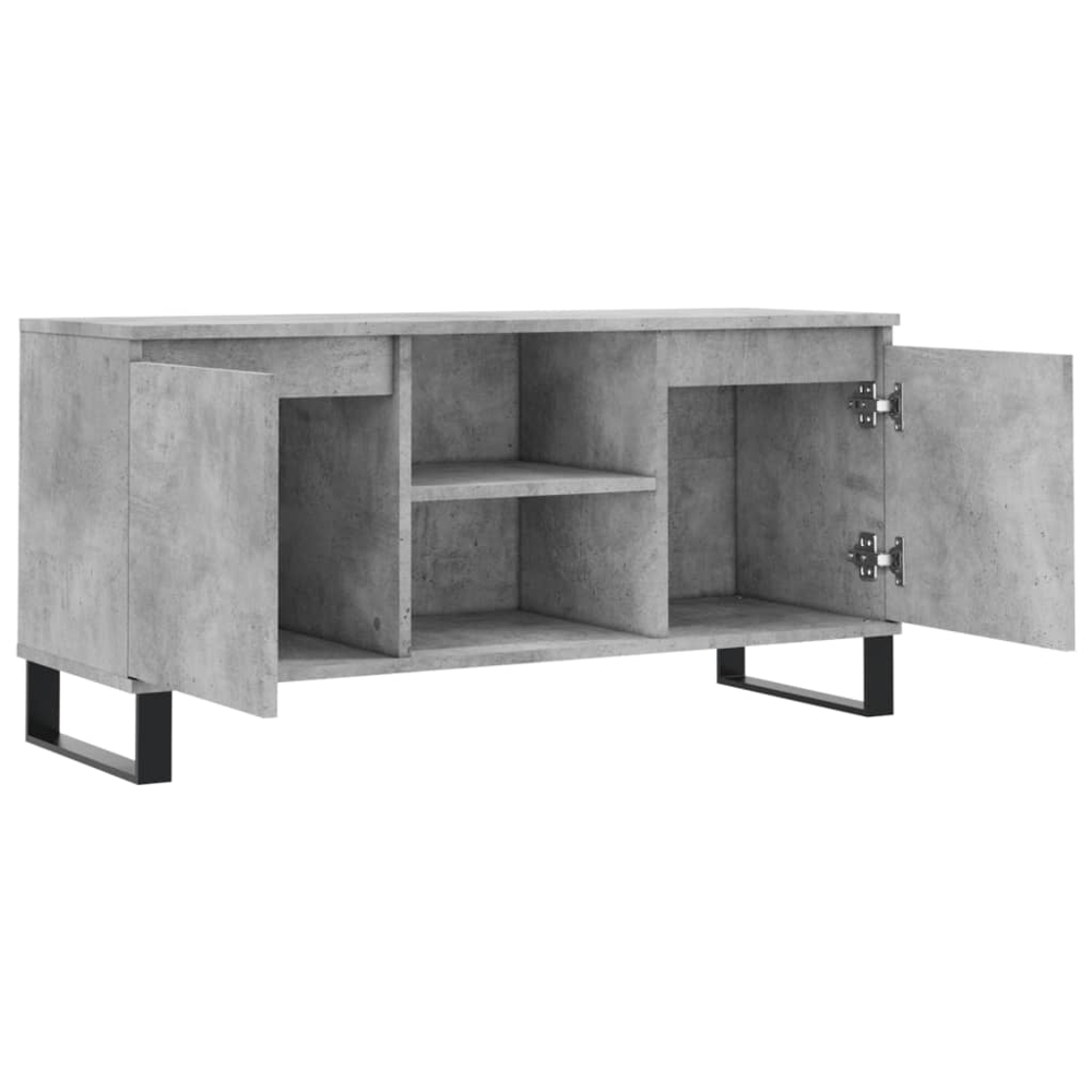 vidaXL 2 Door 2 Shelf Concrete Grey TV Cabinet Image 6