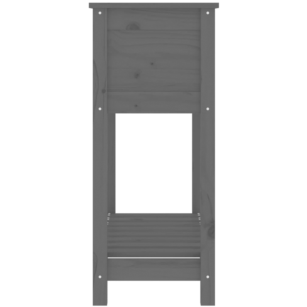 vidaXL Single Shelf Grey Solid Pine Wood Garden Planter 81 x 82.5 x 34.5cm Image 5