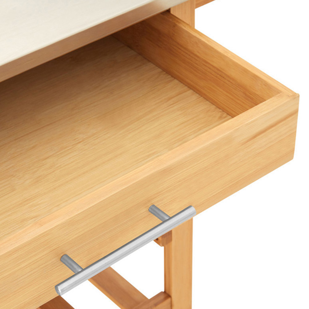 Premier Housewares Bamboo Kitchen Trolley with One Drawer Image 6