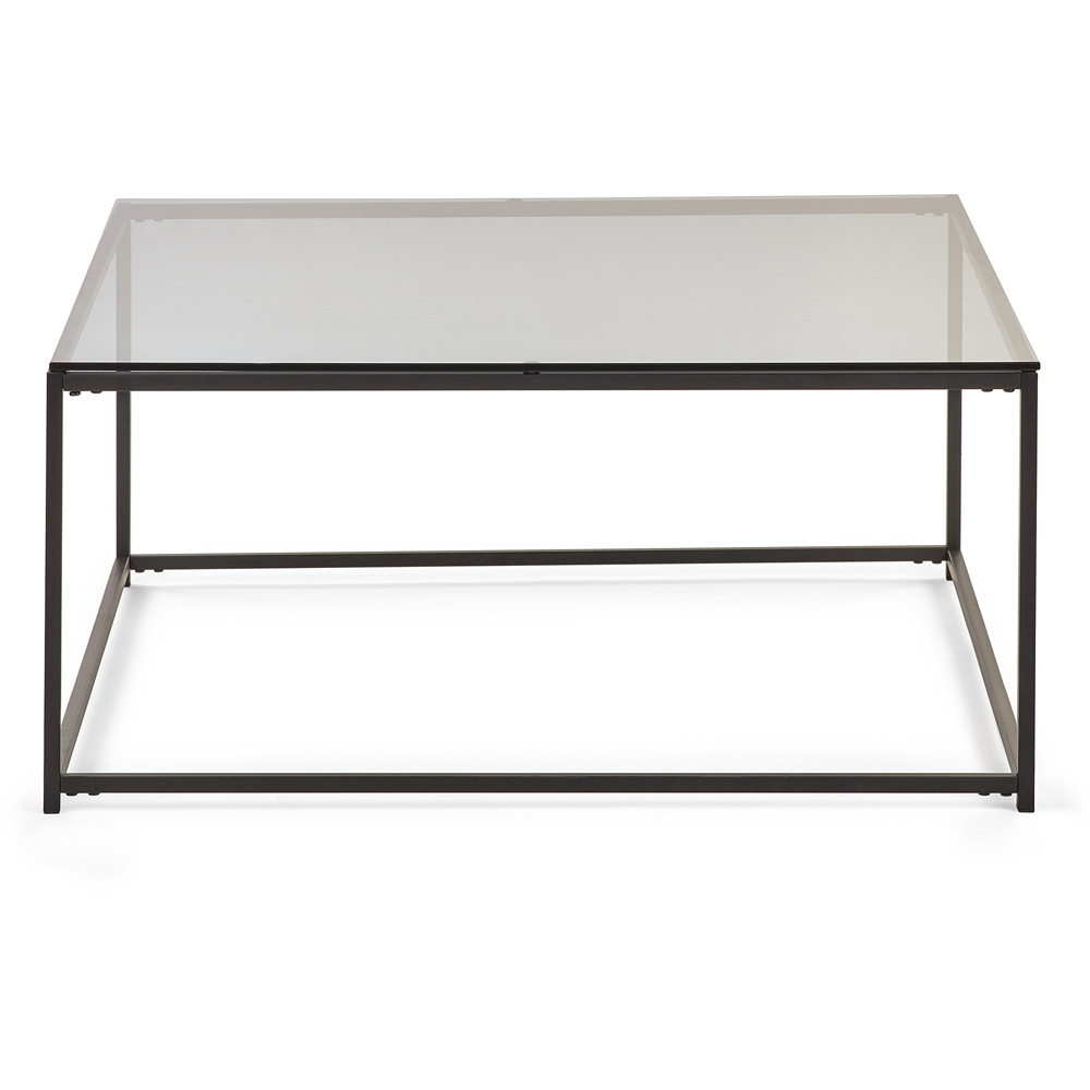 Julian Bowen Chicago Smoked Glass Square Coffee Table Image 3