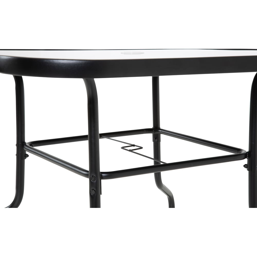 Outdoor Living Lancaster 4 Seater Garden Dining Set Black and Grey Image 5