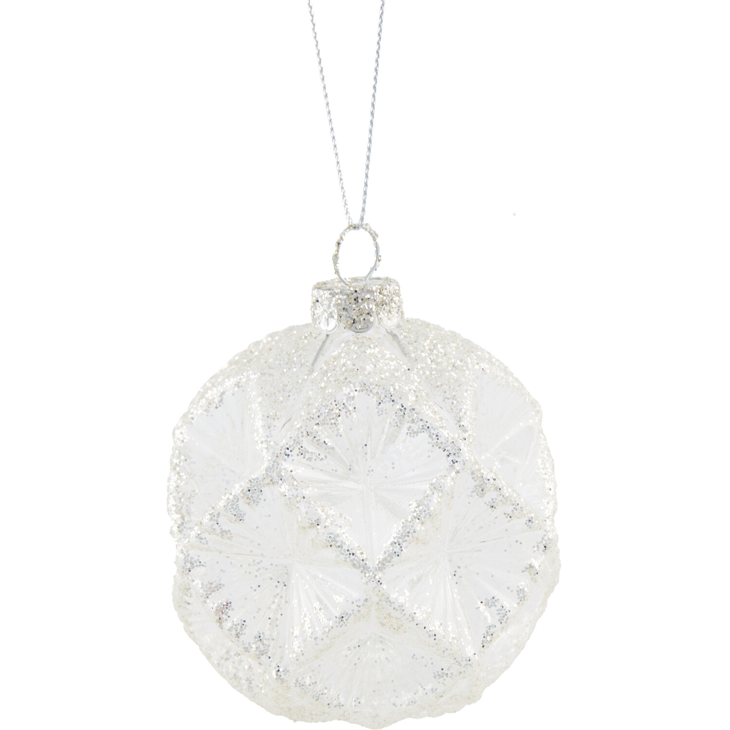Frosted Patterned Bauble Image 3