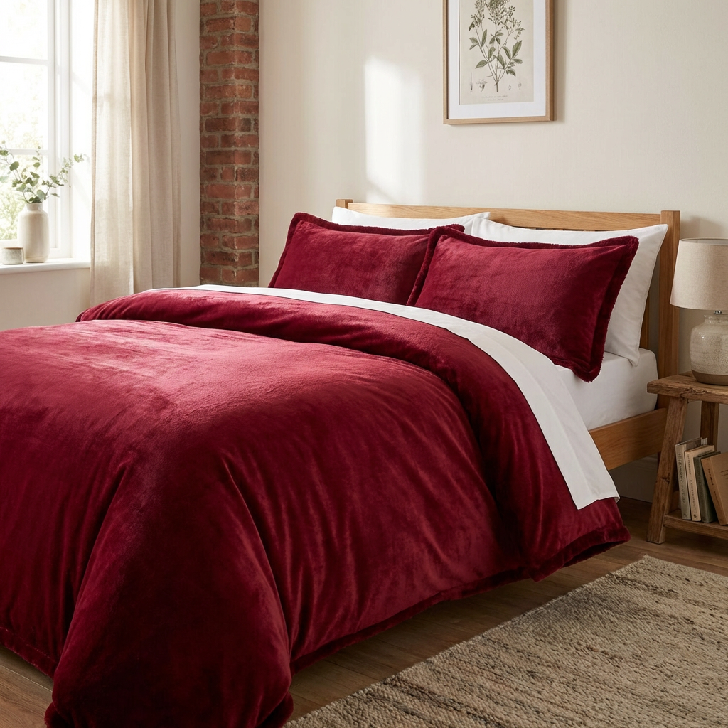 Selena Velvet Duvet Set Mulberry King Image 6