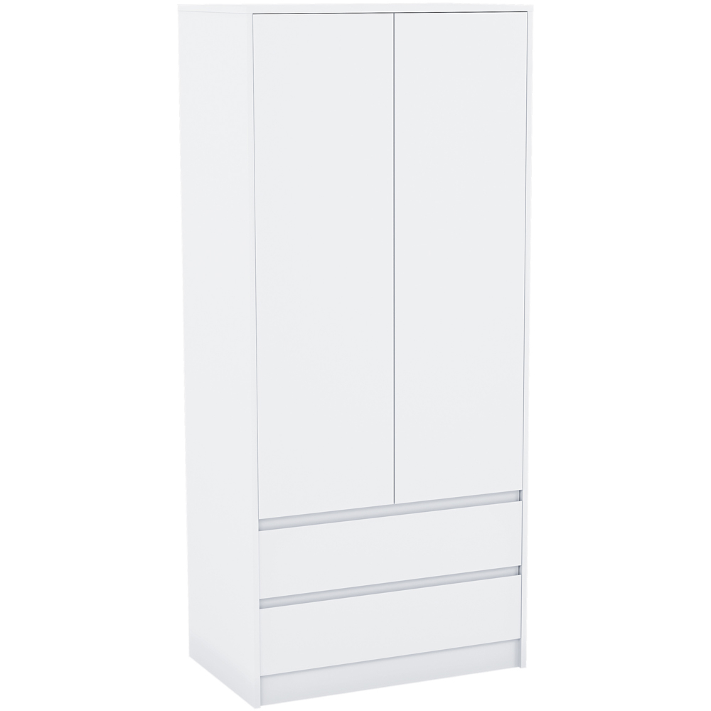 VIDA DESIGNS Denver 2 Door 2 Drawer White Wardrobe Image 2