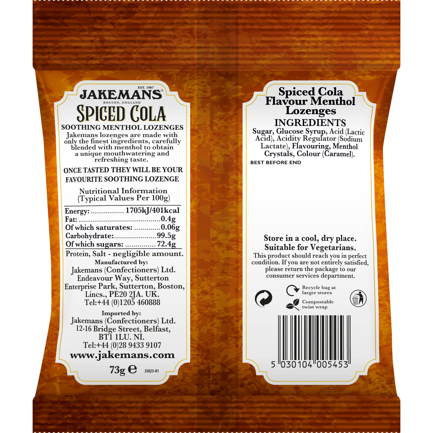 Jakemans Soothing Menthol Lozenges 73g Image 2