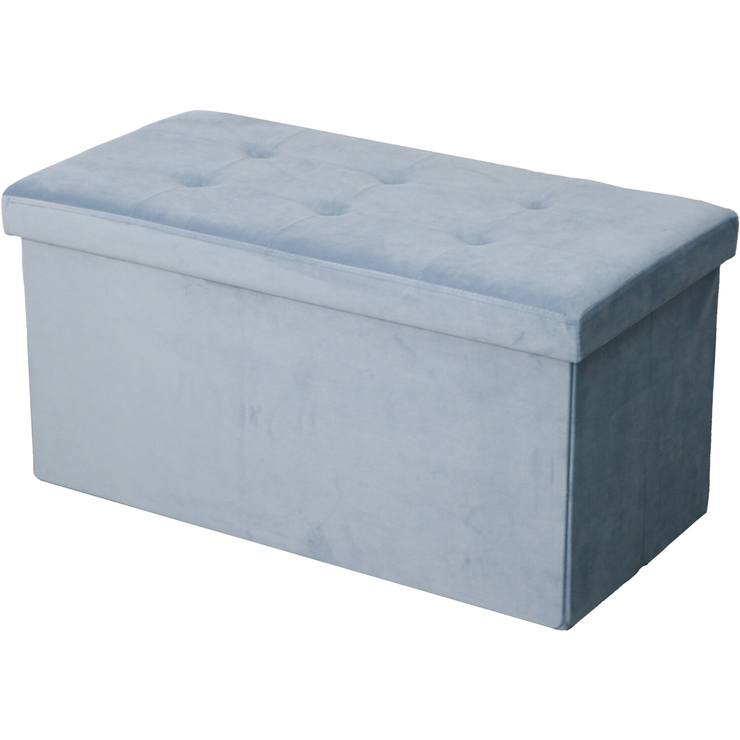 Seville Brushed Velvet Trunk - Blue Image 1
