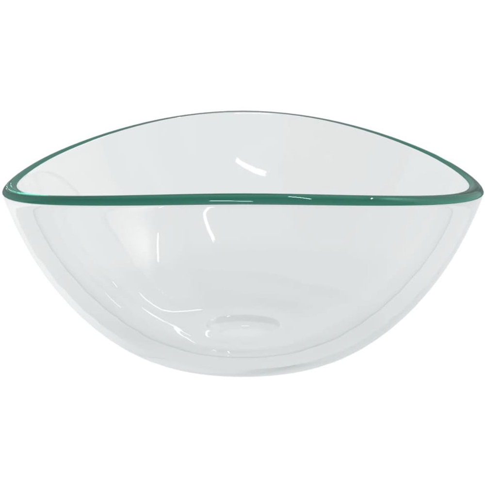 vidaXL Transparent Tempered Glass Wash Basin 155 x 545 x 350mm Image 3