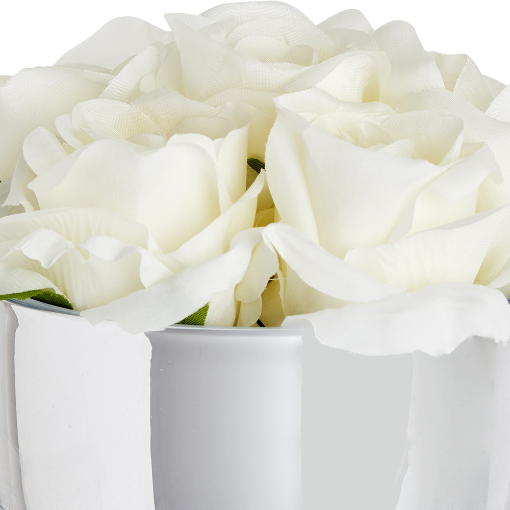 Wilko Luxe Roses in Silver Bowl Image 4