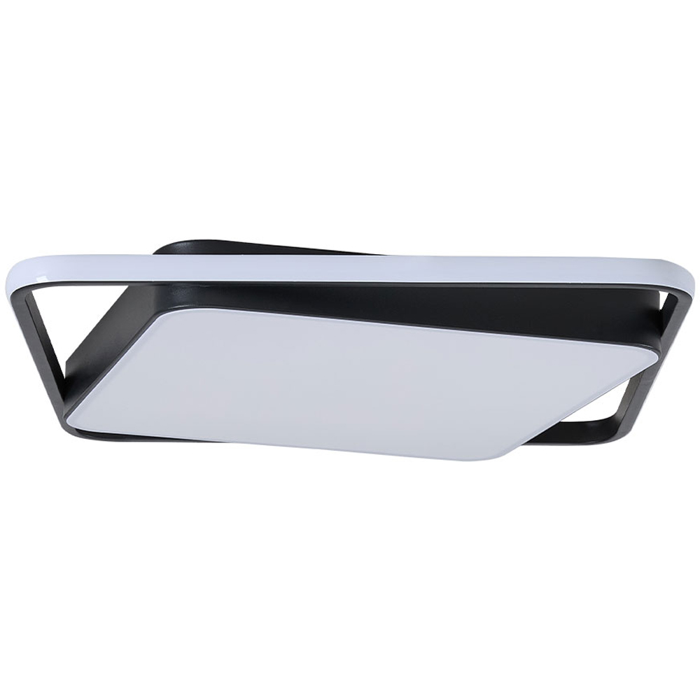 Living and Home Black and White Adjustable LED Ceiling Light with Remote Image 3