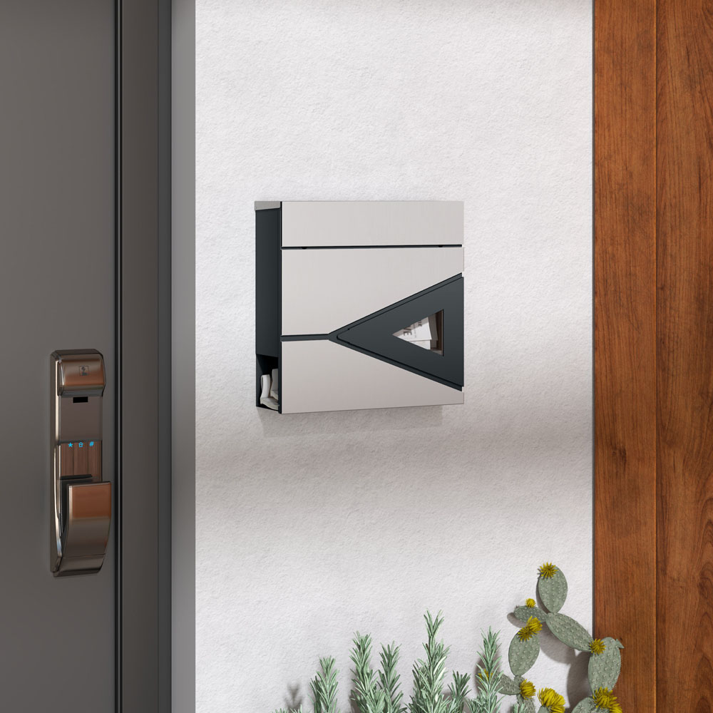 HOMCOM Weatherproof Wall Mounted Mailbox with Lock Image 2