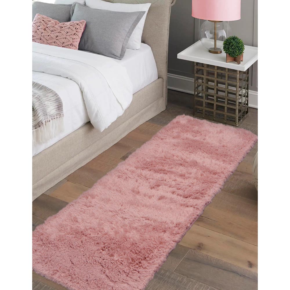 Homemaker Pink Soft Washable Rug 67 x 180cm Image 5