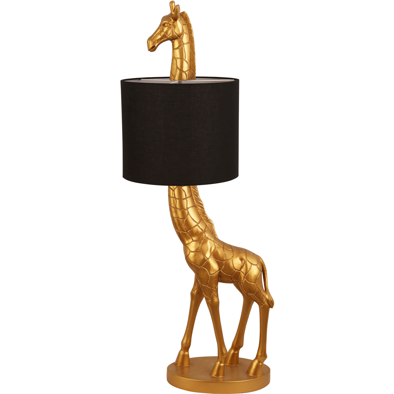 Giraffe Floor Lamp Black and Gold Image 1