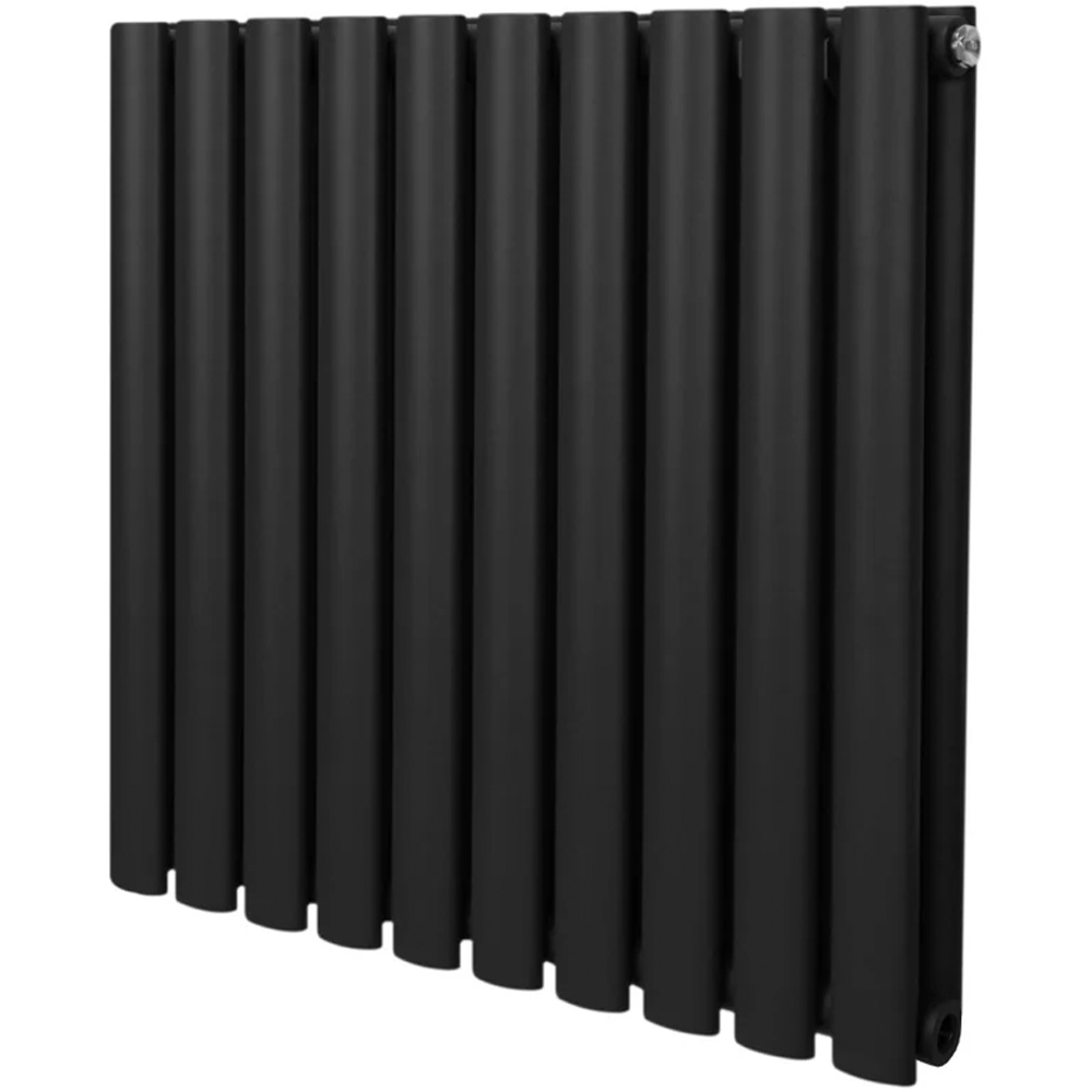 Monster Shop 2648BTU Black Oval Column Radiator 600 x 600mm Image 3
