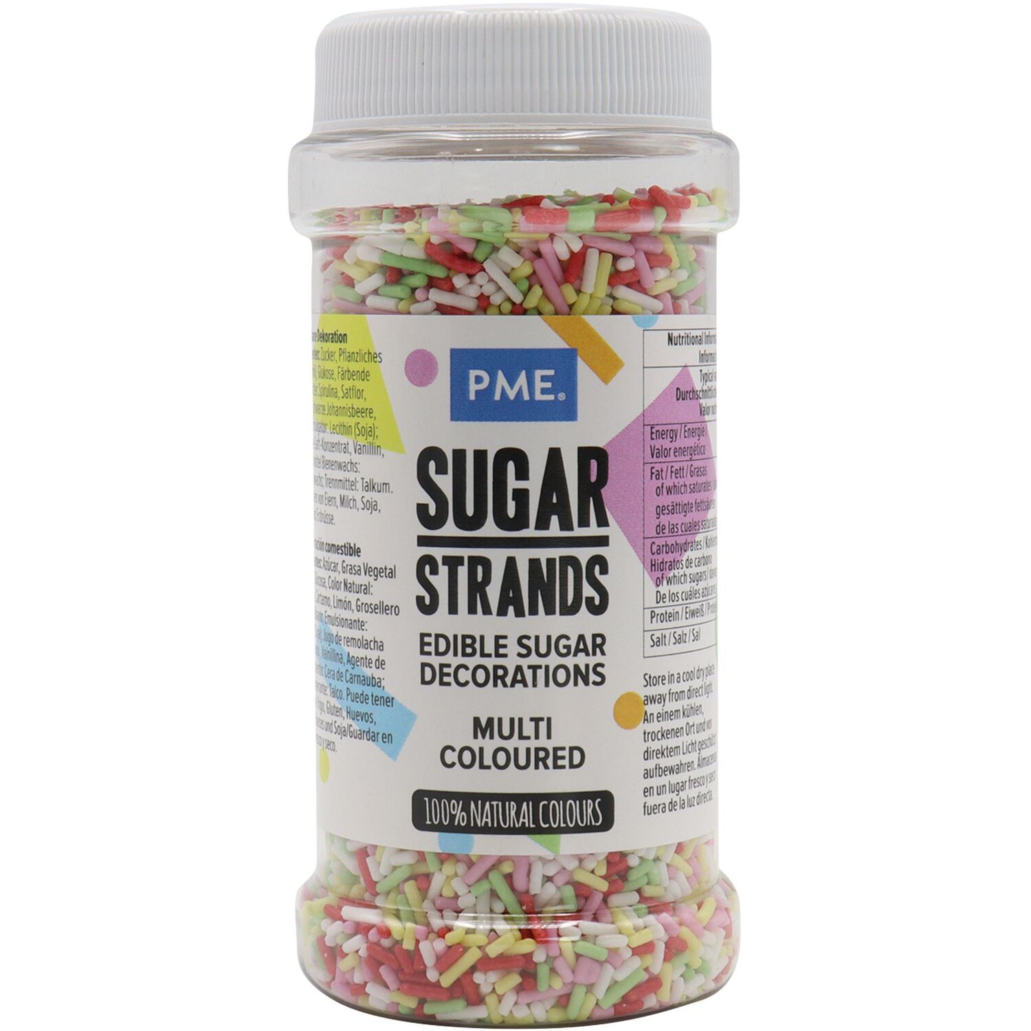 PME Sugar Strands - Multicolour Image 1
