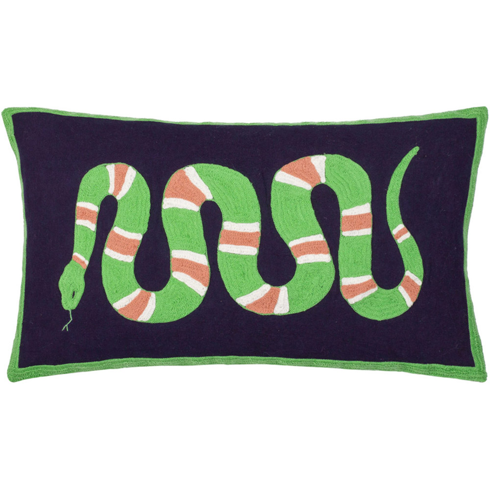 furn. Coral Snake Embroidered Cushion Image 1