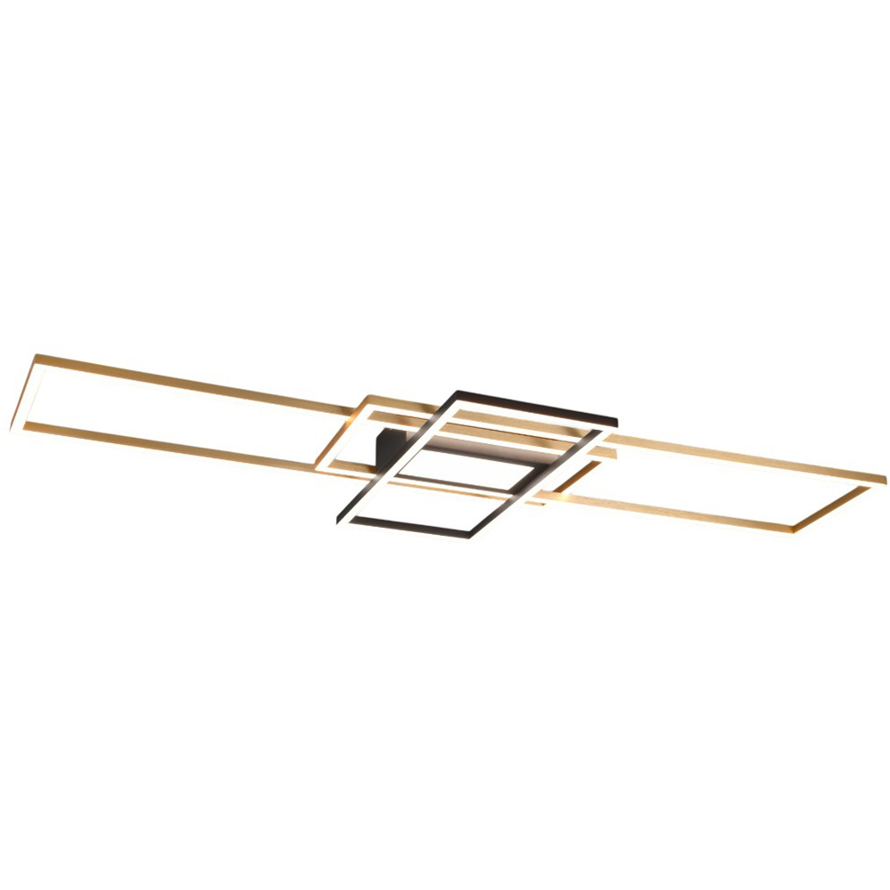 TRIO Irvine Brass Matt Integrated LED Ceiling Light Image 1