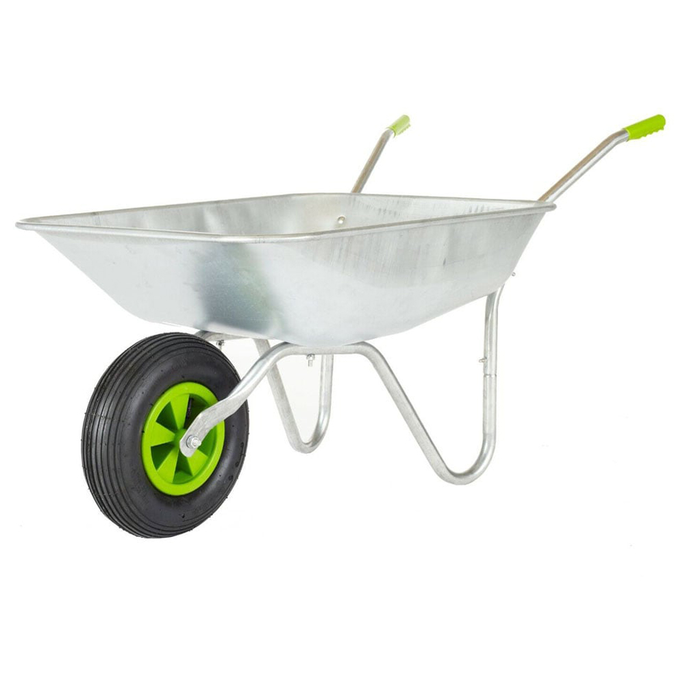 Neo 65L Large Galvanised Wheelbarrow Image 1