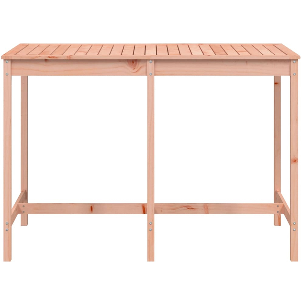 vidaXL 6 Seater Solid Douglas Wood Slatted Garden Dining Table Natural Image 3
