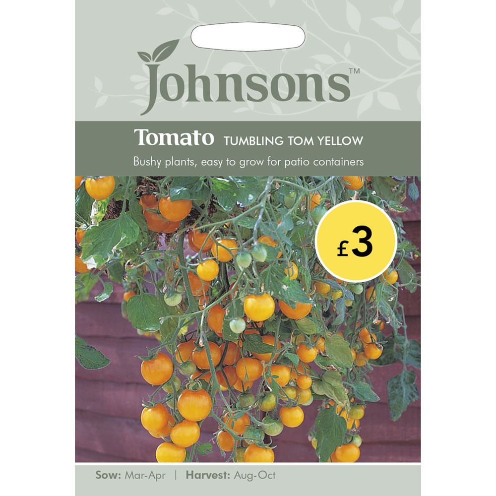 Johnsons Tomato Tumbling Tom Yellow Seeds Image 2