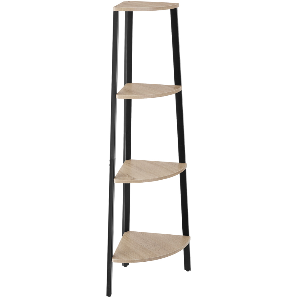 tectake Newbridge 4 Shelf Oak Sonoma Corner Shelving Unit Image 3