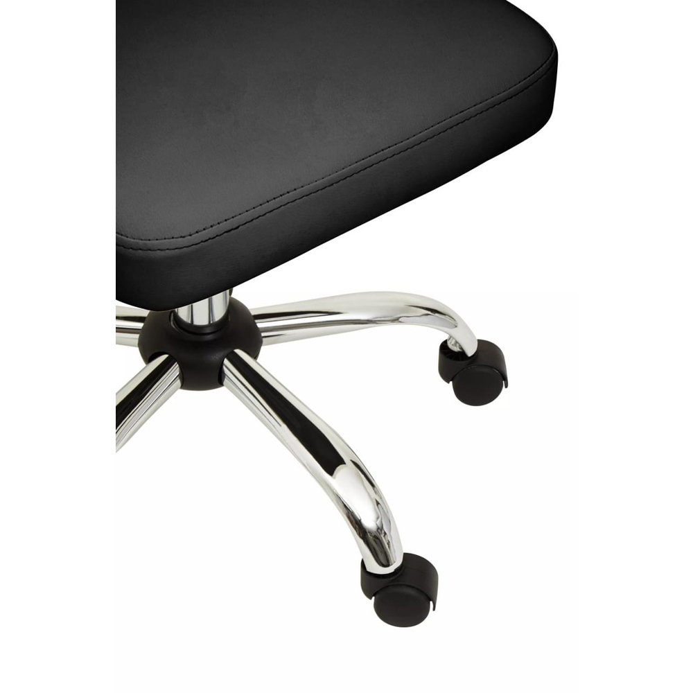 Interiors by Premier Brent Black and Chrome Swivel Home Office Chair Image 6