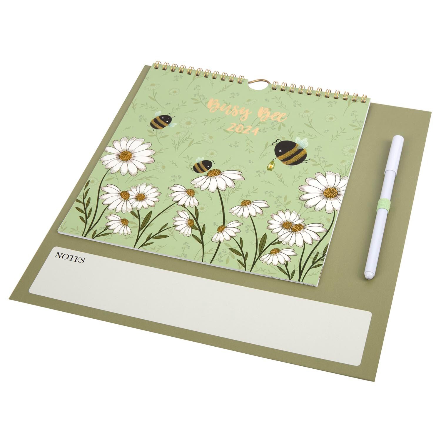 Busy Bee Spiral Calendar and Organiser - Green Image 4
