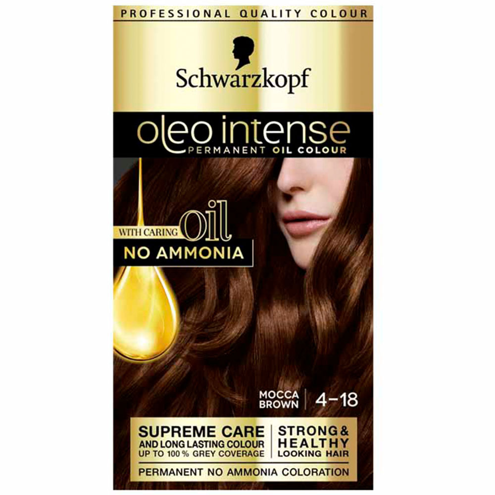 Schwarzkopf Oleo Intense Mocca Brown 4-18 Hair Dye Image 1