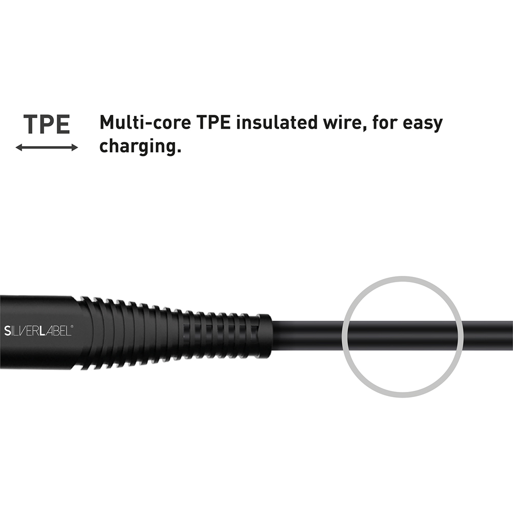 SilverLabel Black USB-C to USB-C Cable 3m Image 4