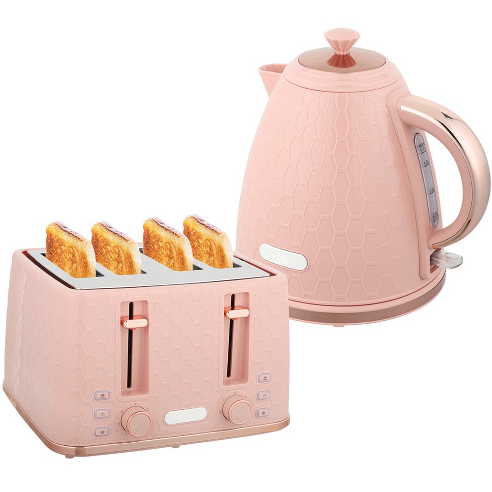 HOMCOM Blue 800-180V70BU 1.7L Kettle and 4 Slice Toaster Set Image 1