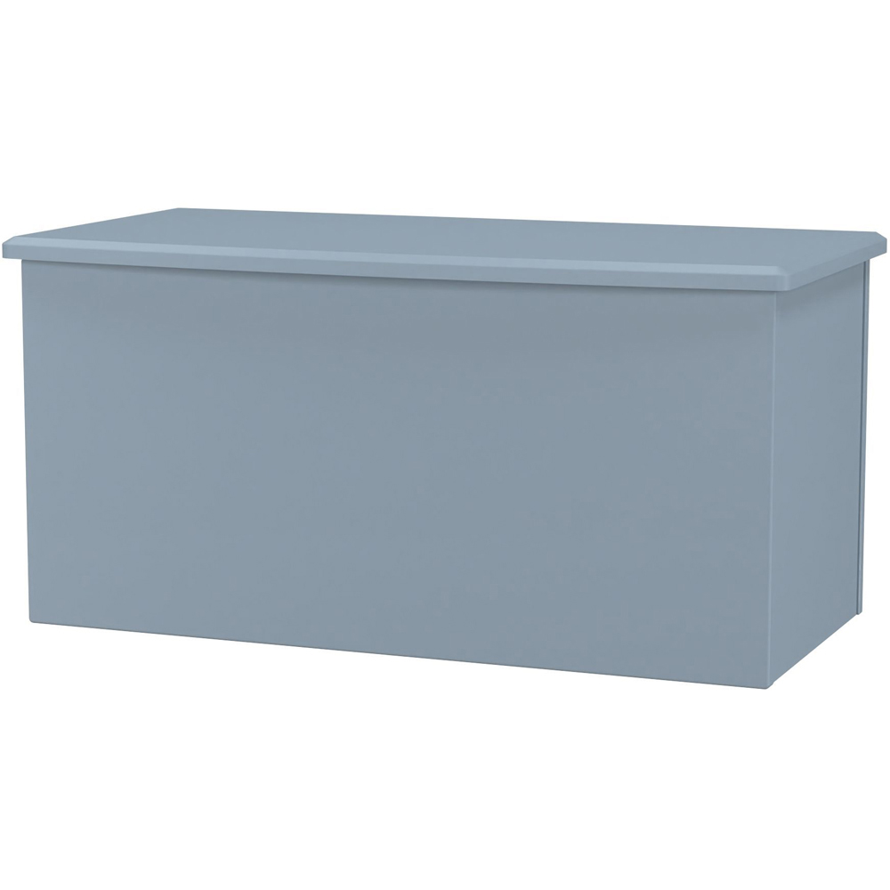 Crowndale Camden Denim Blue Lid Top Blanket Box Ready Assembled Image 3