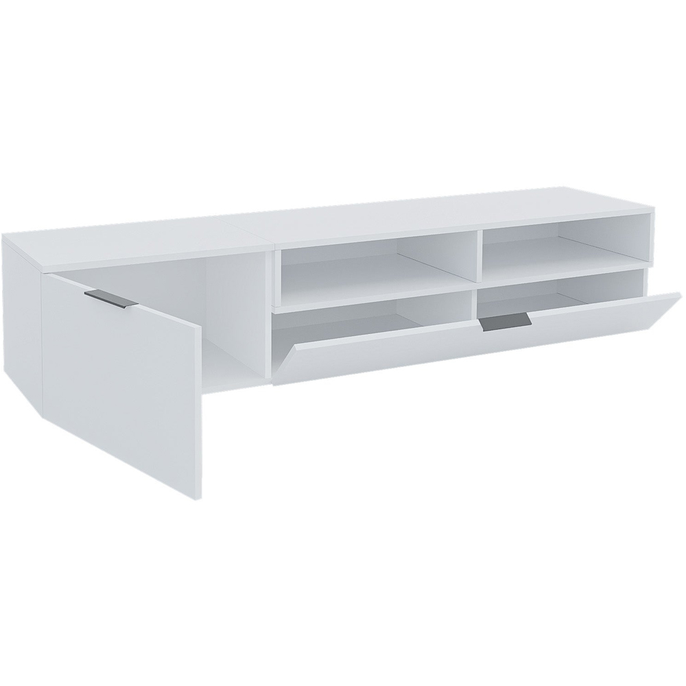 Shefa Marocco 2 Door 2 Shelf White TV Unit Image 3