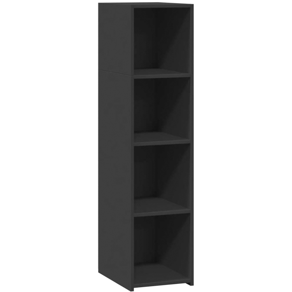vidaXL 4 Open Shelf Black Highboard Image 2