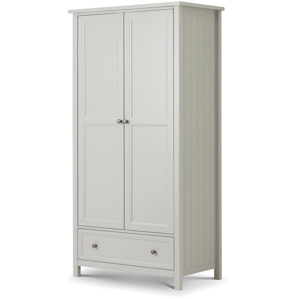 Julian Bowen Maine 2 Door Single Drawer Dove Grey Combination Wardrobe Image 2