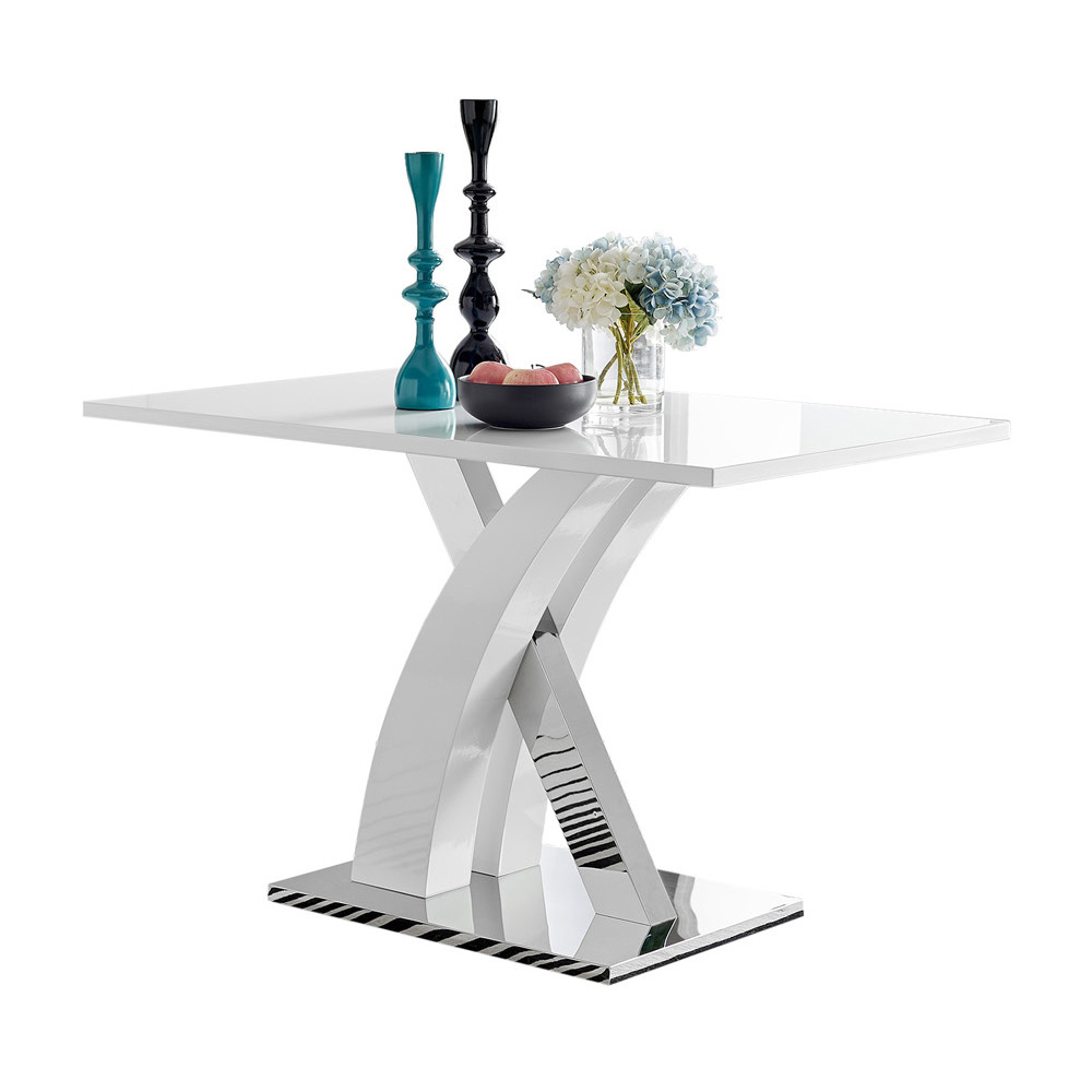 Furniturebox Columbia 4 Seater Dining Table White Image 2