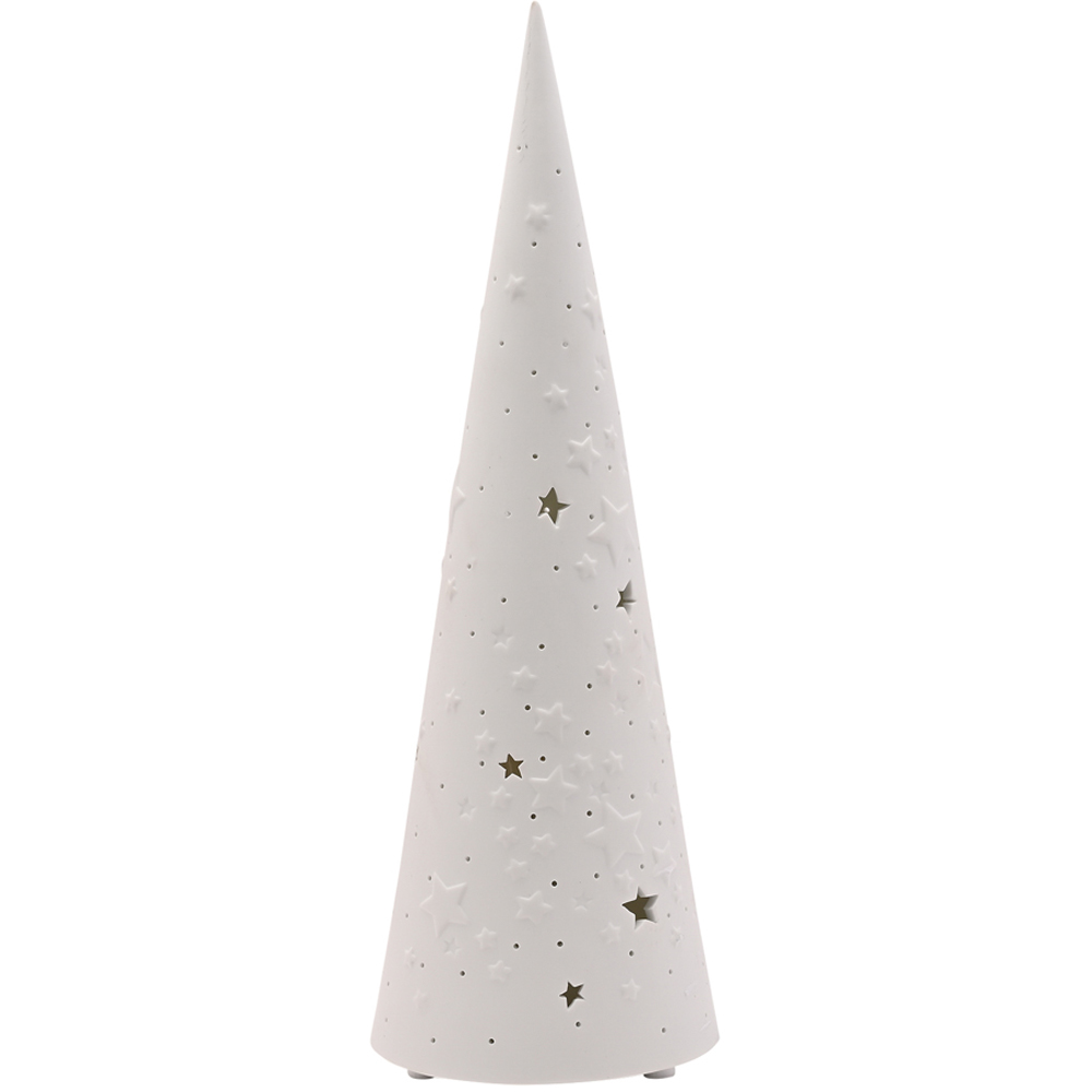 The Seasonal Gift Co. White Porcelain Christmas Tree Lamp Image 3