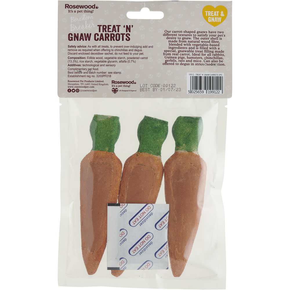 Wilko Treat 'n' Gnaw Carrots 3 Pack Image 3