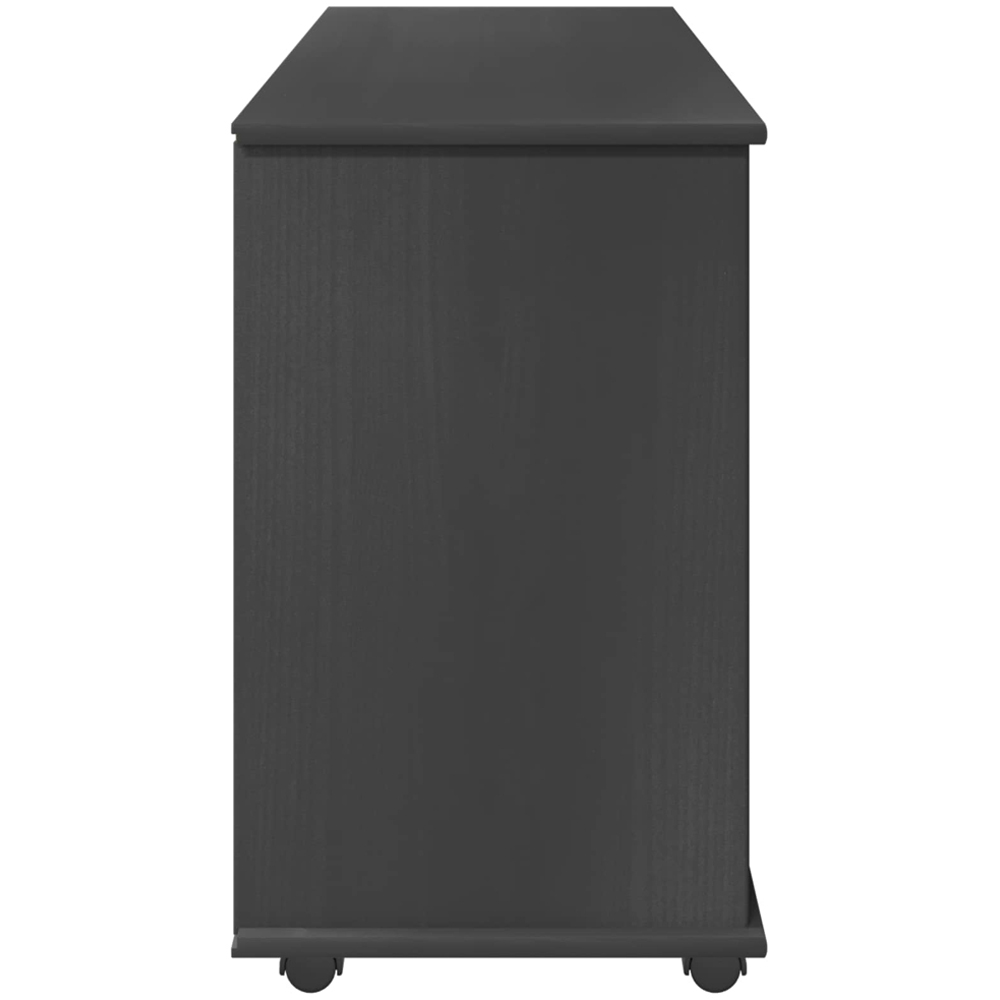 vidaXL 2 Door 2 Shelf Grey Minimalist Rolling Storage Cabinet Image 5