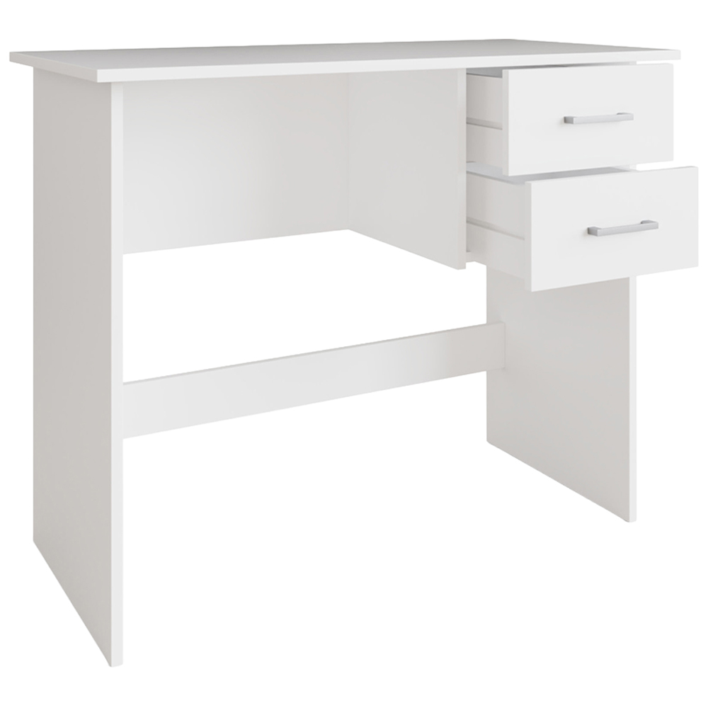 GFW Bailey 2 Drawer Computer Desk White Image 4