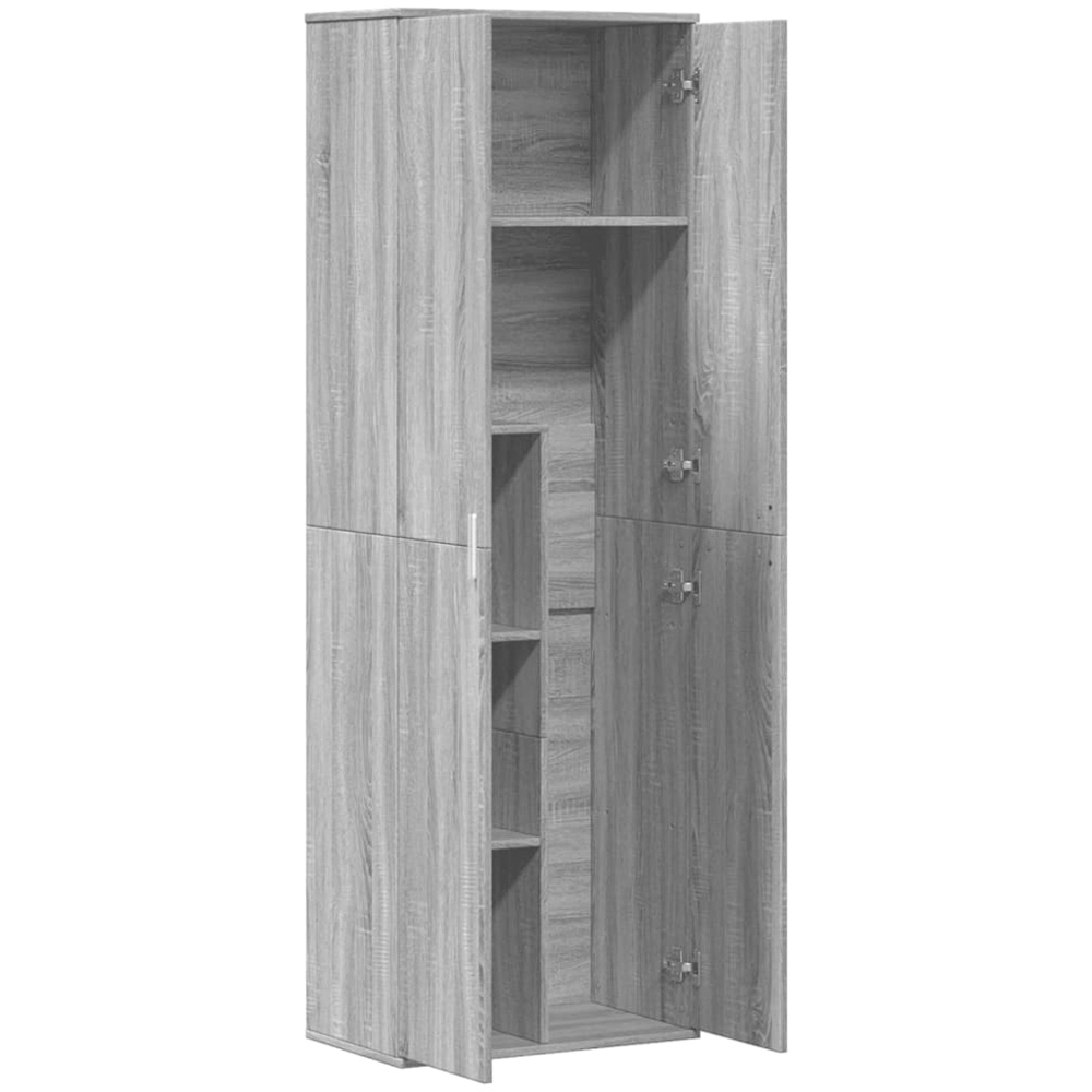 vidaXL 4 Door Grey Sonoma Wooden Highboard Image 6